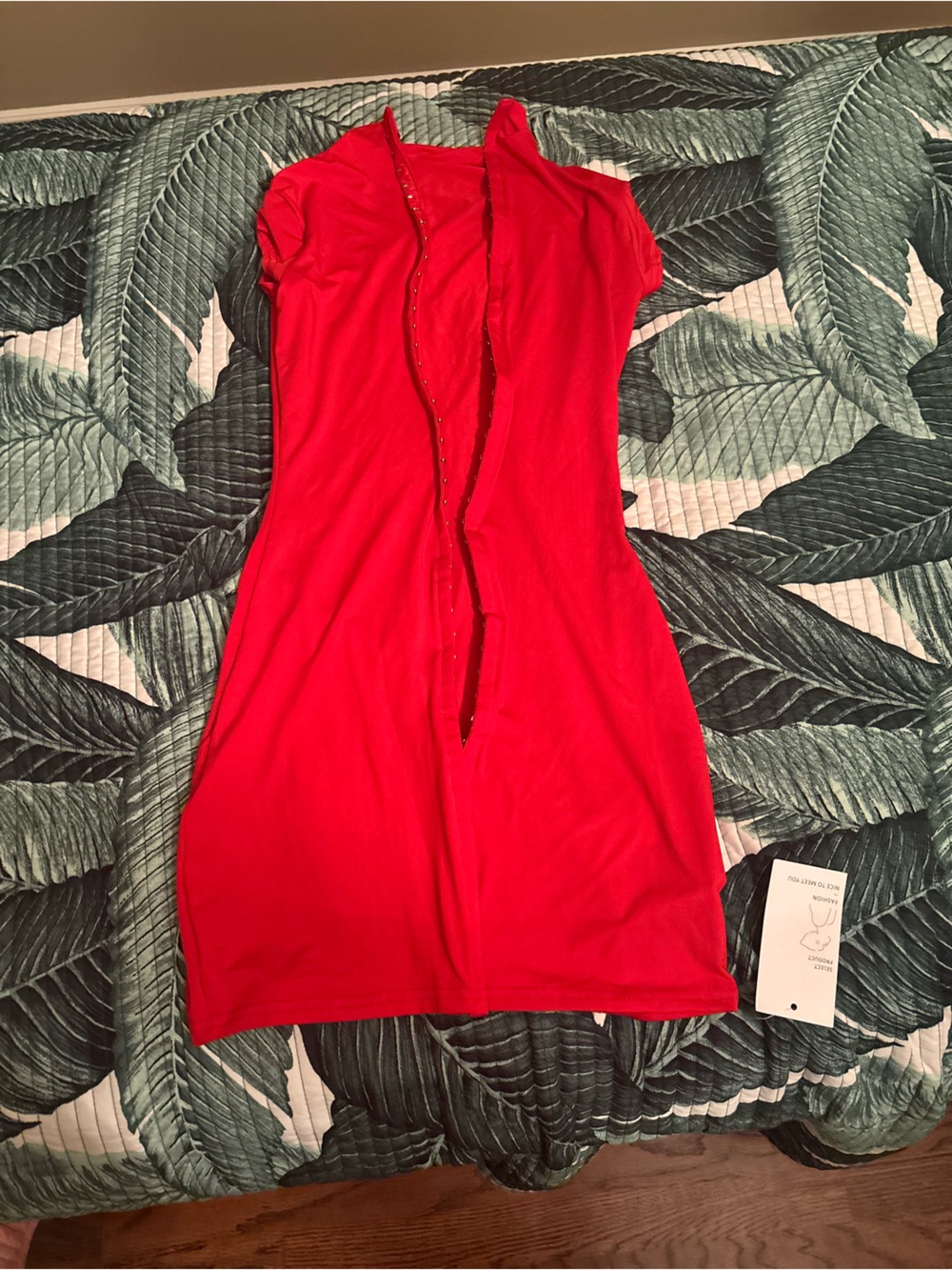 Red Short Sleeve  Women's Dress